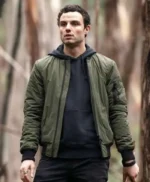 Lucas Hayes TV Series La Brea S02 Green Bomber Jacket