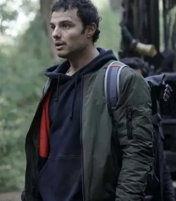 Lucas Hayes TV Series La Brea S02 Green Bomber Jacket