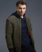 Lucas Hayes TV Series La Brea S02 Green Bomber Jacket