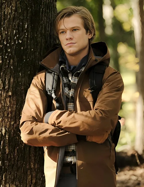 Lucas Till MacGyver S03 Brown Cotton Hooded Jacket Lucas Till MacGyver S03 Brown Cotton Hooded Jacket