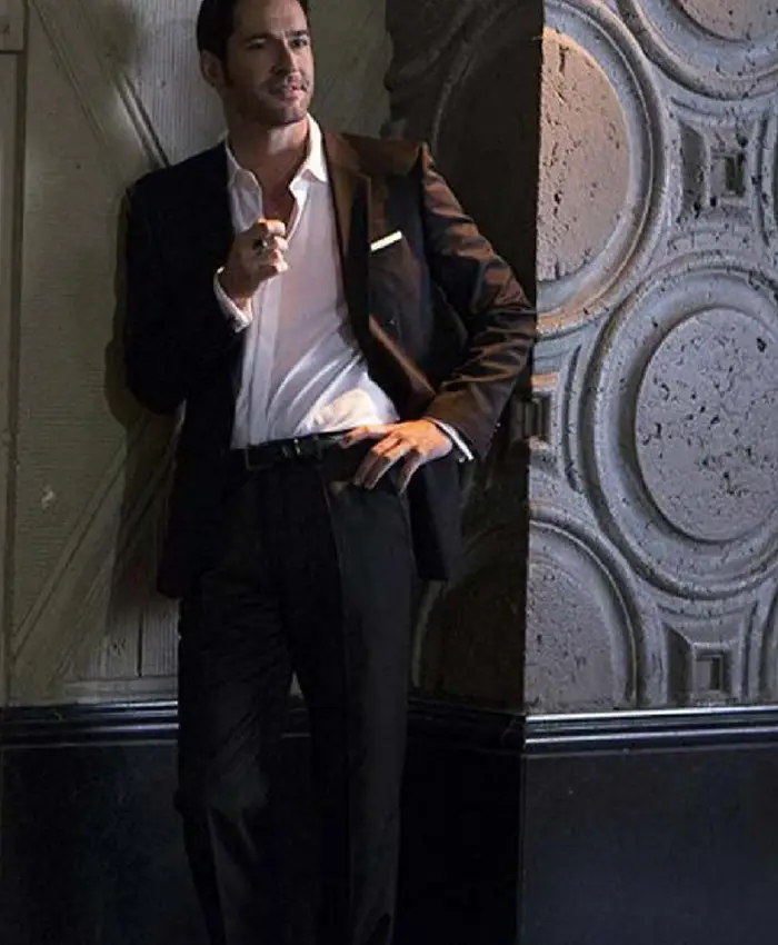 Lucifer Morningstar Tom Ellis Black Wool Suit Lucifer Morningstar Tom Ellis Black Wool Suit