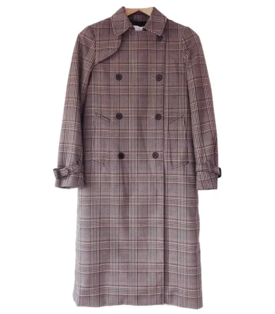 Lucifer S05 Chloe Decker Checked Wool Coat
