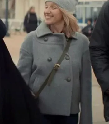 Ludivine Sagnier Lupin Double Breasted Wool Peacoat