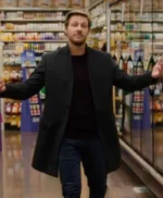 Luke Bracey Holidate Black Mid Length Coat