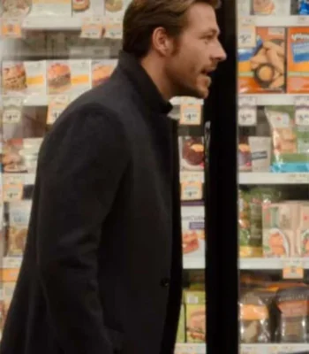 Luke Bracey Holidate Black Mid Length Coat