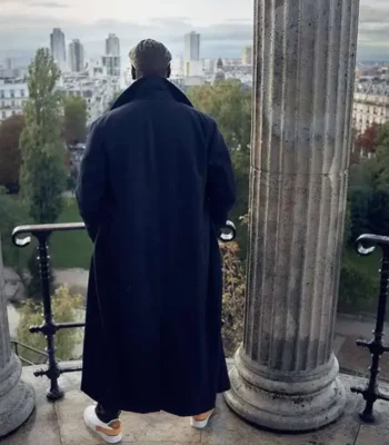 Lupin Omar Sy Black Long Wool Trench Coat