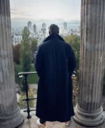 Lupin Omar Sy Navy Blue Long Trench Coat