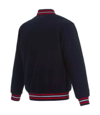 Navy Washington Nationals Wool Letterman Jacket