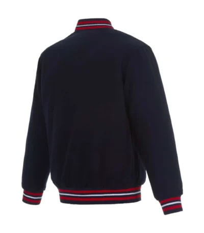 Navy Washington Nationals Wool Letterman Jacket