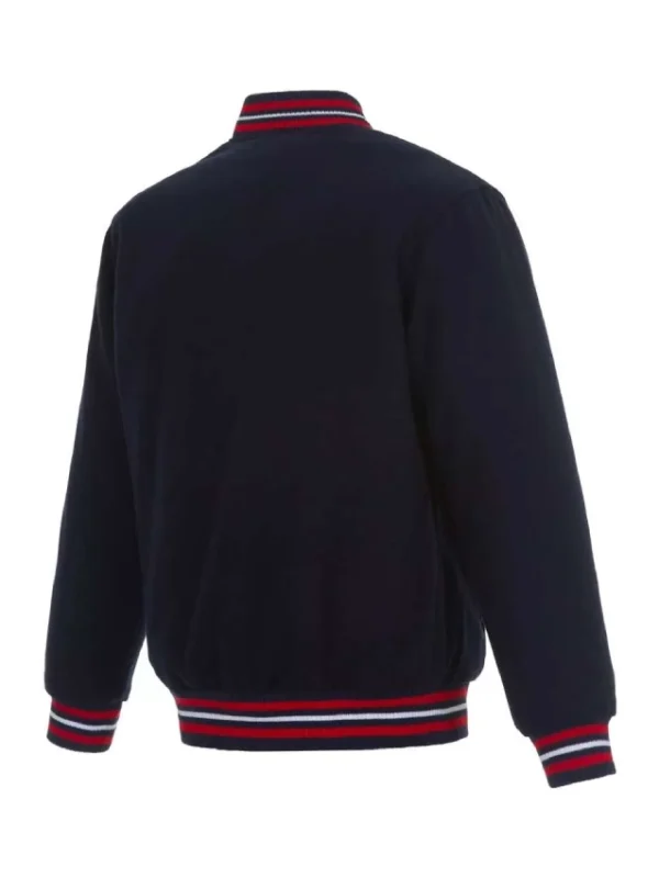 Navy Washington Nationals Wool Letterman Jacket