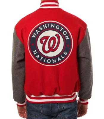 Washington Nationals Two Tone Wool Varsity Jacket