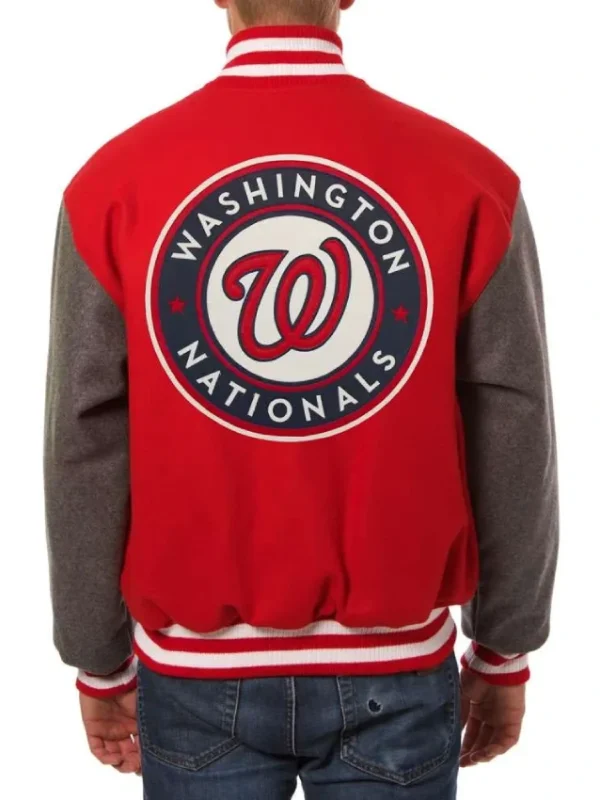 Washington Nationals Two Tone Wool Varsity Jacket