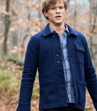 MacGyver Angus Blue Shirt Style Fleece Jacket