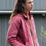 Maid Margaret Qualley Quilted Pink Jacket