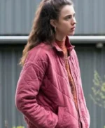 Maid Margaret Qualley Quilted Pink Jacket