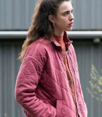 Maid Margaret Qualley Quilted Pink Jacket