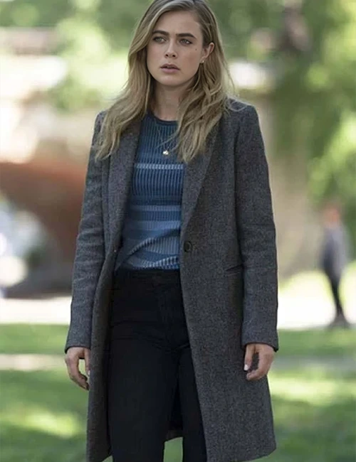 Manifest S04 Michaela Stone Grey Coat Manifest S04 Michaela Stone Grey Coat
