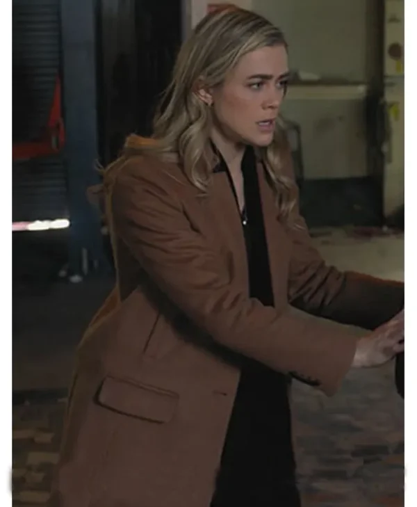 Manifest Michaela Stone Wool Brown Coat