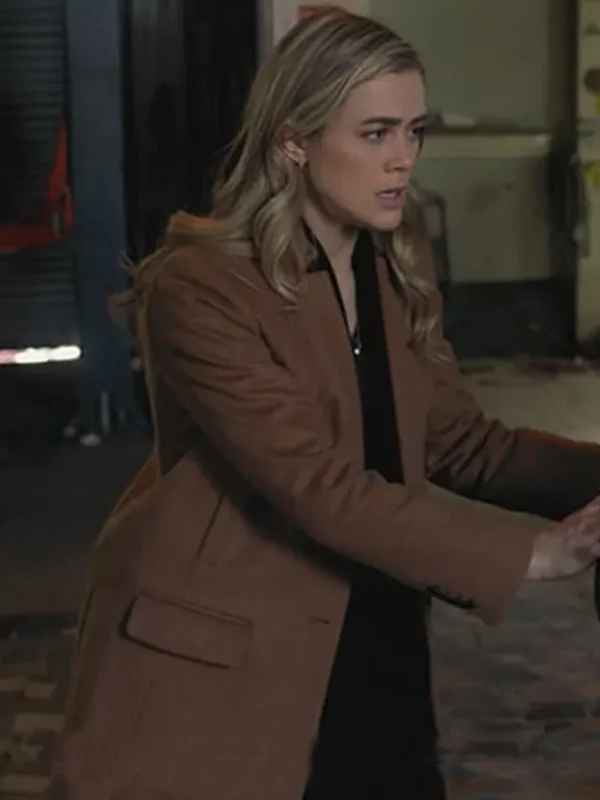 Manifest Michaela Stone Wool Brown Coat