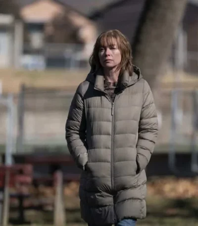Mare of Easttown Lori Ross Grey Parachute Jacket