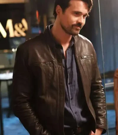 Mark Trent Found S01 Brown Motorcycle Leather Jacket