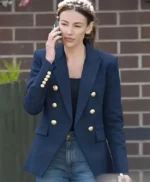 Maya Stern Fool Me Once TV Series Blue Blazer