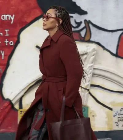 Harlem Meagan Good Brown Wool Coat