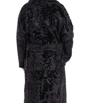 Men’s Karakul Lamb Fur Double Breasted Trench Coat