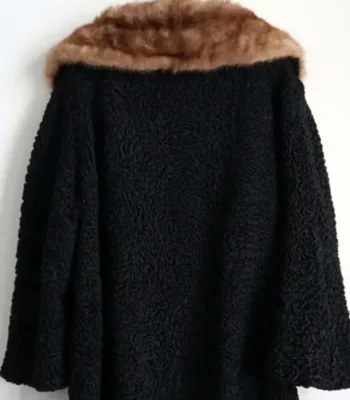 Men’s Karakul Persian Lamb With Mink Fur Collar Coat