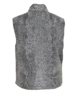 Handmade Persian Lamb Karakul Astrakhan Grey Fur Waistcoat