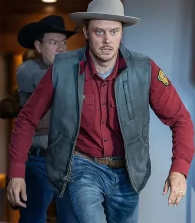 Michael Dorman Joe Pickett S02 Grey Cotton Vest