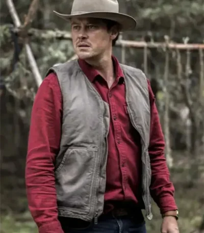 Michael Dorman Joe Pickett S02 Grey Cotton Vest