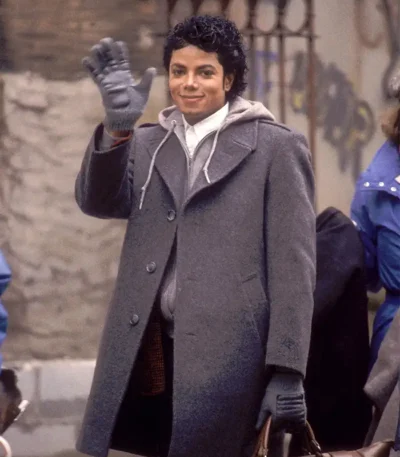 Michael Jackson Gray Wool Coat