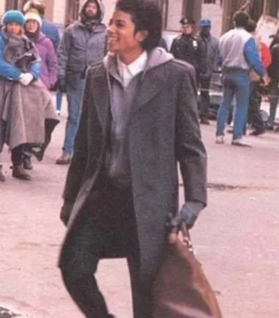Michael Jackson Gray Wool Coat