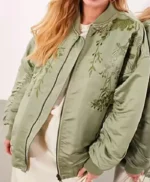 Mina El Hammani Elite S08 Green Floral Embroidered Jacket