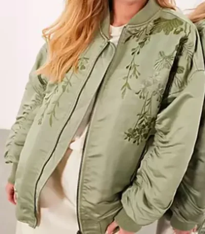 Mina El Hammani Elite S08 Green Floral Embroidered Jacket