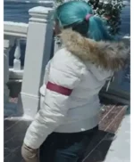 One Piece Miss Wednesday White Puffer Jacket