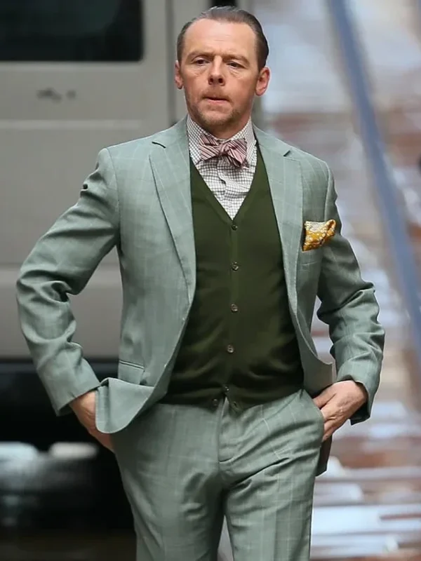 Mission Impossible Fallout 6 Benji Dunn Plaid Tuxedo Suit
