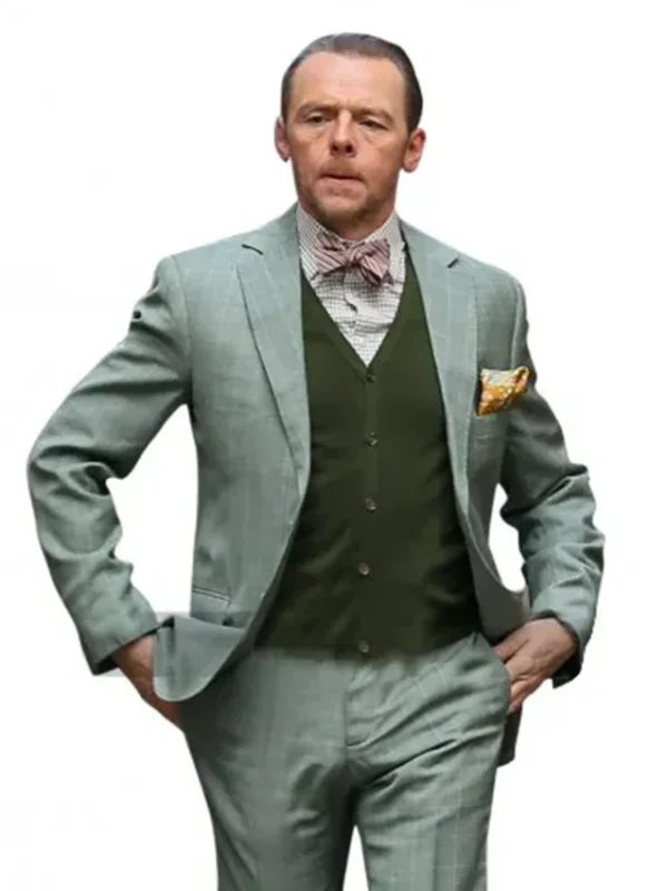Mission Impossible Fallout 6 Benji Dunn Plaid Tuxedo Suit