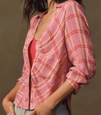 Molly Lansing-Davis General Hospital Plaid Buttondown Shirt