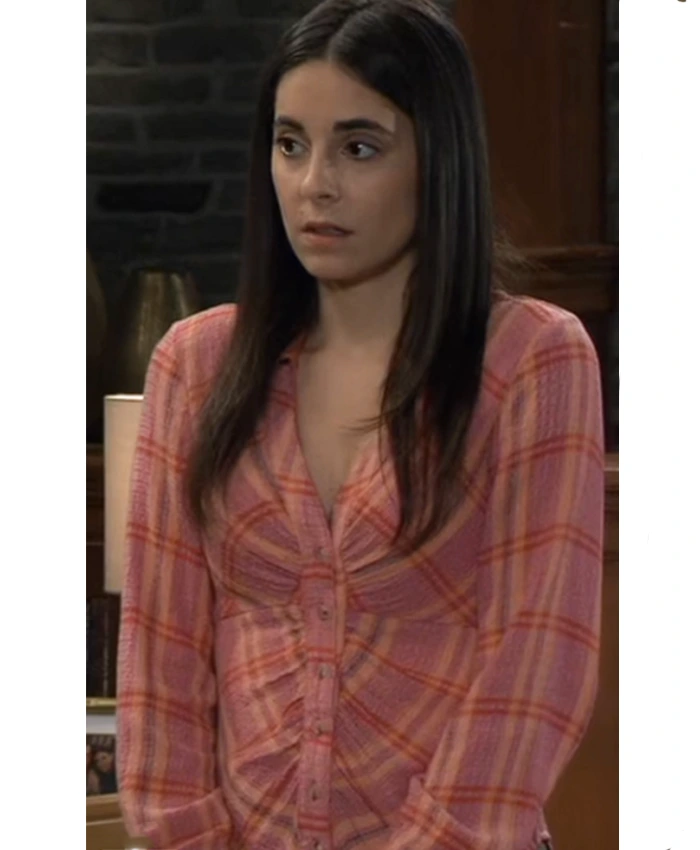 Molly Lansing-Davis General Hospital Plaid Buttondown Shirt Molly Lansing-Davis General Hospital Plaid Buttondown Shirt