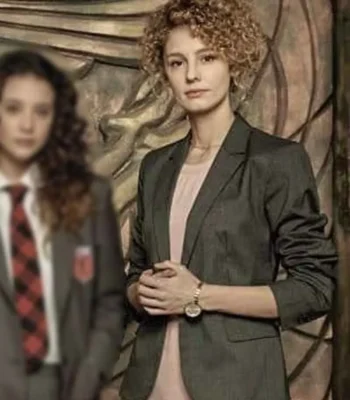 Mónica Gaztambide Money Heist Cotton Grey Blazer