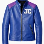 Mortal Kombat 2 Johnny Cage Blue Leather Jacket