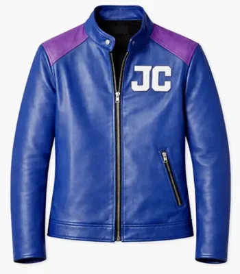 Mortal Kombat 2 Johnny Cage Blue Leather Jacket