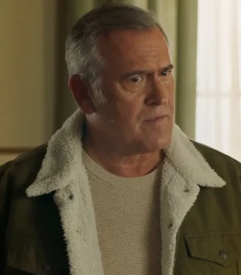 My Southern Family Christmas 2022 Bruce Campbell Green Cotton Jacket