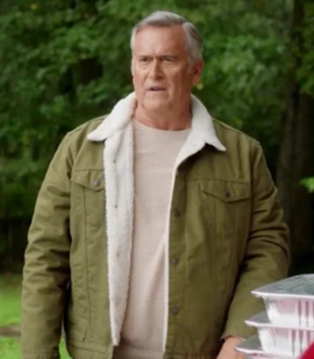 My Southern Family Christmas 2022 Bruce Campbell Green Cotton Jacket