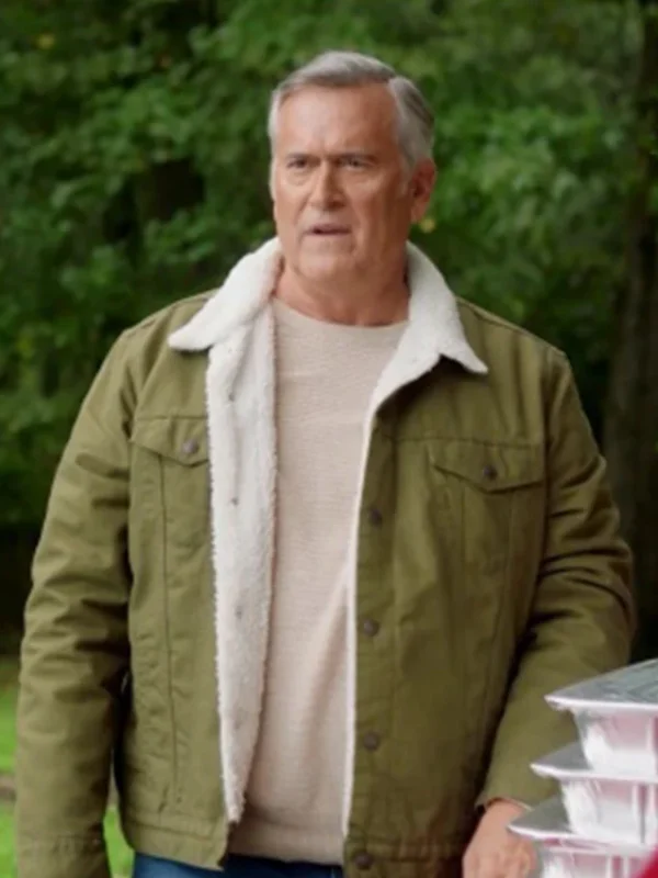 My Southern Family Christmas 2022 Bruce Campbell Green Cotton Jacket