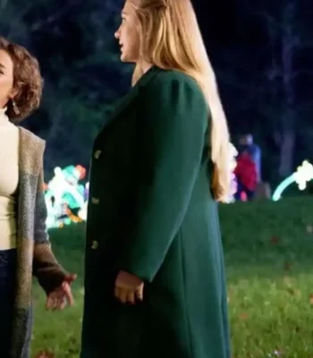 My Southern Family Christmas 2022 Jaicy Elliot Green Wool Coat