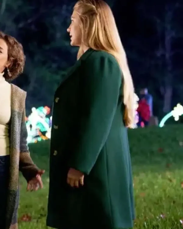 My Southern Family Christmas 2022 Jaicy Elliot Green Wool Coat