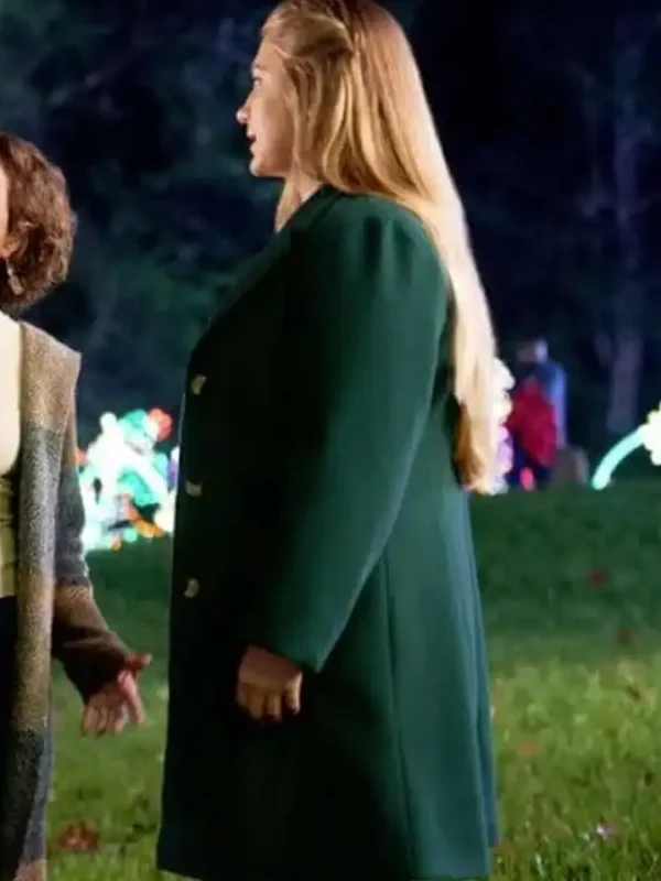 My Southern Family Christmas 2022 Jaicy Elliot Green Wool Coat